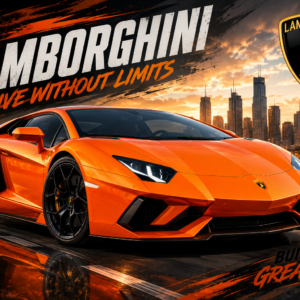 Lamborghini Car (Orange) Canvas